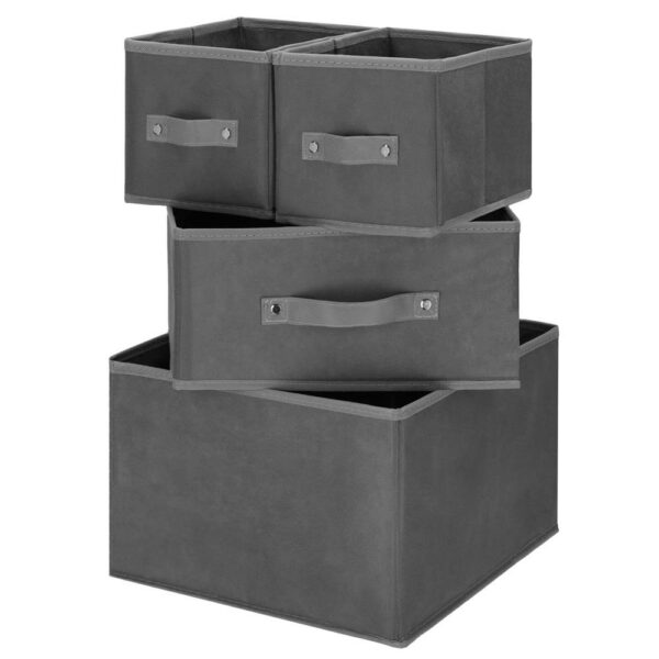 Organizator dulap tip lada cu 3 sertare, 31x31x22cm, gri - Image 5