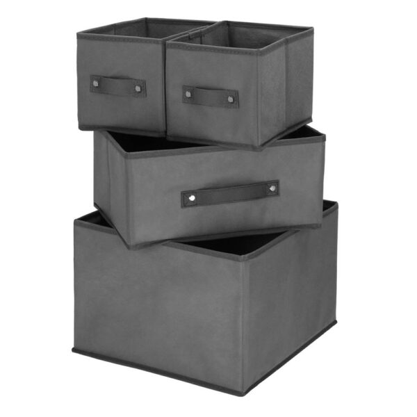 Organizator dulap tip lada cu 3 sertare, 31x31x22cm, gri inchis - Image 4