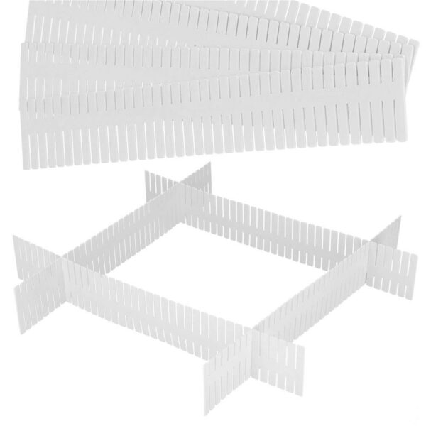 Fiókrendszerező 4 rekesszel, 46x7cm, fehér - Image 5