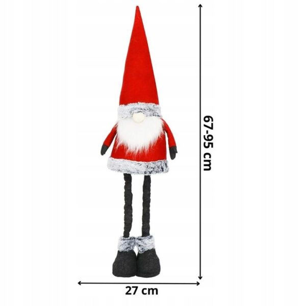 Figurina Craciun, Spiridus, picioare telescopice, inaltime extensibila 67-95cm - Image 3