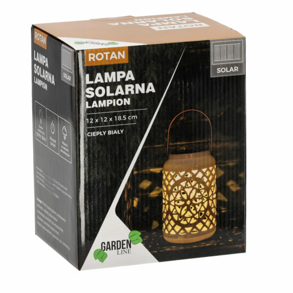 Dekoratív napelemes lámpa, LED, kültéri használatra, 12x12x18,5cm, fehér - Image 4
