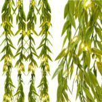 Mesterséges levélfüggöny típusú fényfüzér, 285x105cm, 200 LED, meleg fehér