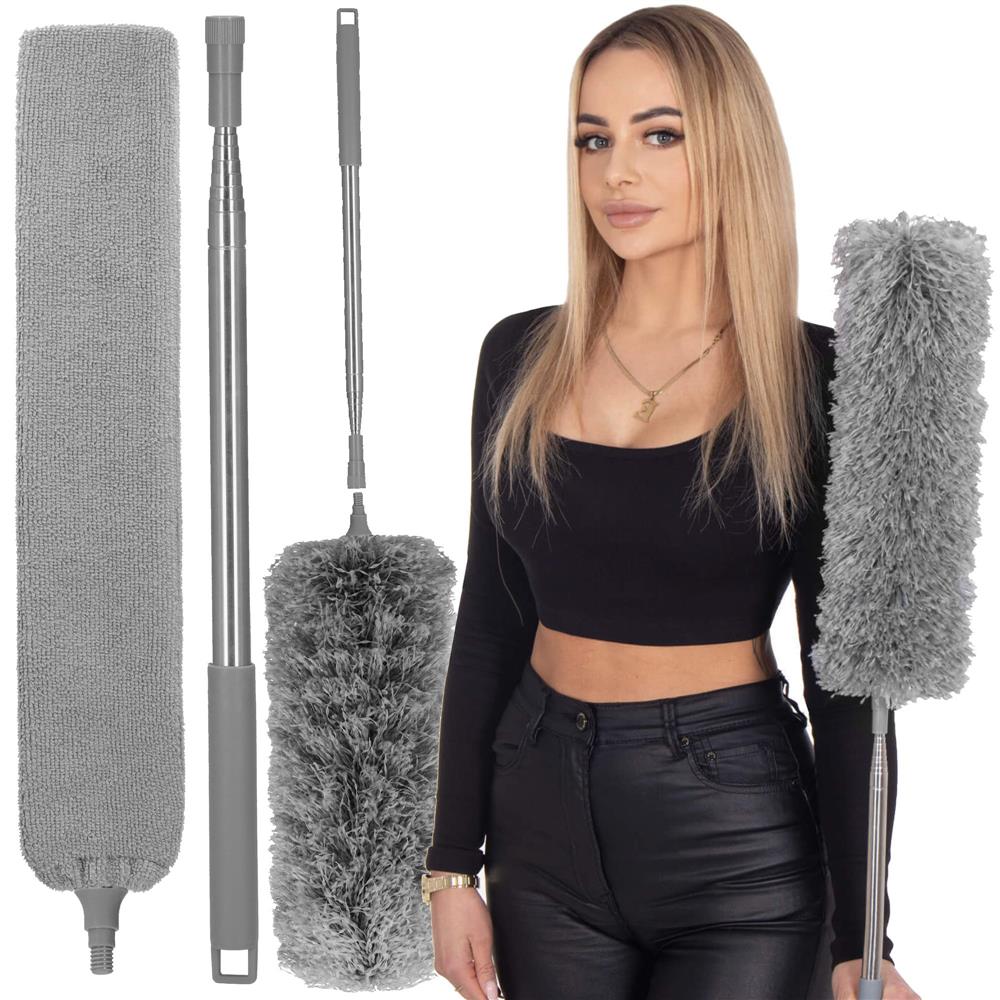 Teleszkópos porseprű nehezen elérhető helyekhez, 3 részes készlet, 75–255 cm - Image 5