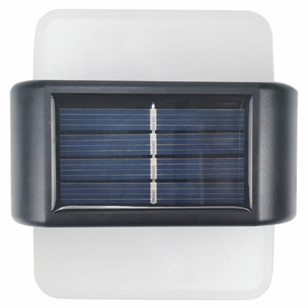2 db napelemes LED fali lámpa készlet, IP44 kültéri használatra, 12 órás autonómia, 9x9x2,3 cm, fekete - Image 5