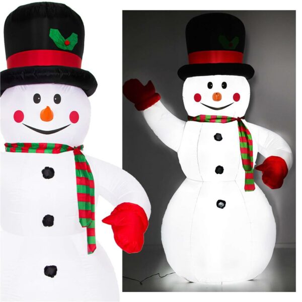 Figurina Craciun Om de Zapada, gonflabila, cu iluminare LED, umflare automata, 180cm - Image 5