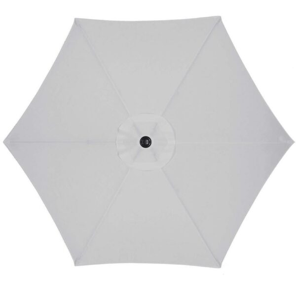 Kerti terasz esernyő, fogantyús és dönthető, átmérője 260 cm, szürke - Image 6