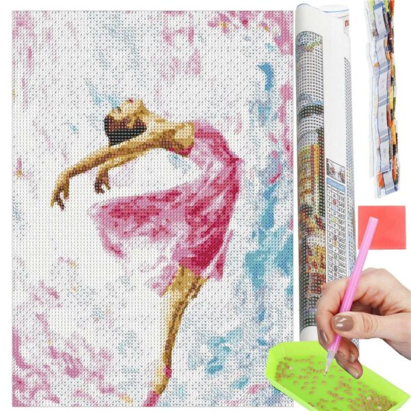 5D keresztszemes hímzőkészlet, 30x40cm, Balerina modell - Image 21