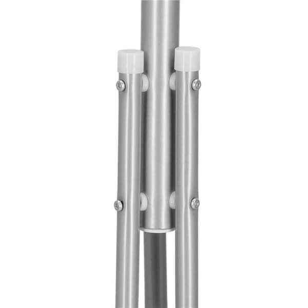 Ruhaakasztó, fa típusú, 12 akasztóval, 173 cm, szürke - Image 7