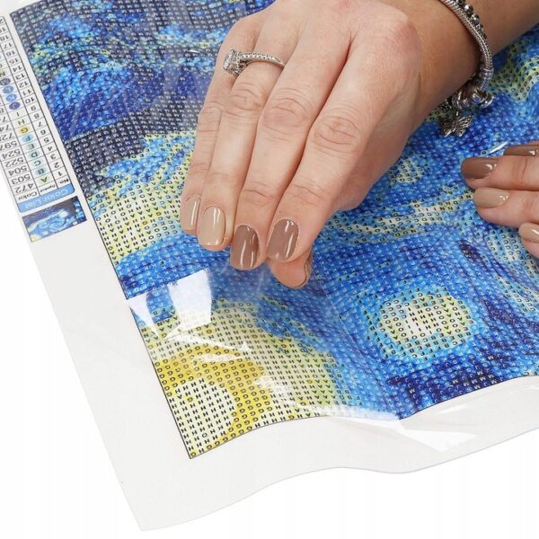 Set de broderie cu diamante 5D, 30x40cm, model Flori de liliac - Image 7