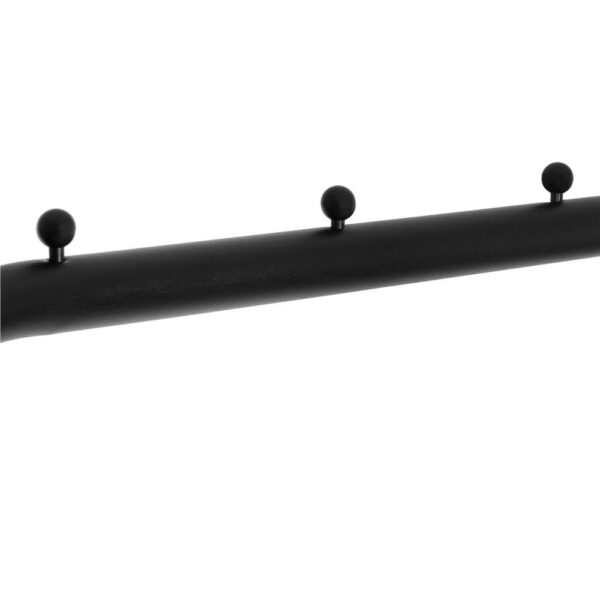 Ruhaállvány fém kerettel, akasztósínnel és akasztóval, 40x110x146cm, fekete - Image 7