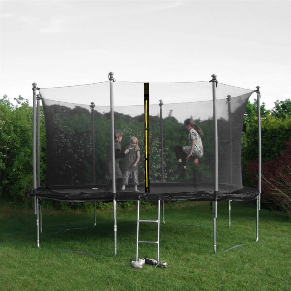 Trambulina Black, cu scara si plasa de protectie interioara, 180 cm, 120kg - Image 5