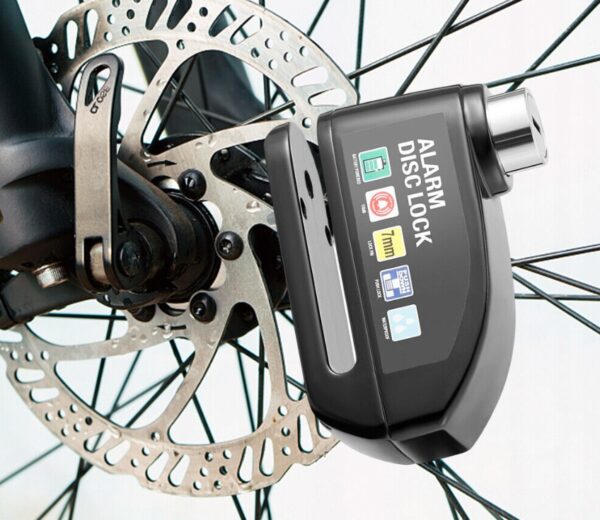 Antifurt cu alarma pentru disc frana bicicleta, impermeabil, sonor puternic 110 db - Image 6
