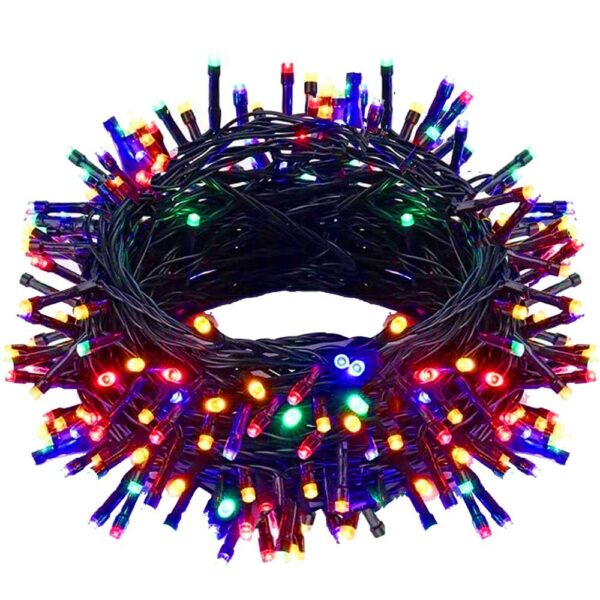 Instalatie lumini pentru bradul de Craciun, 17,5 metri, 300 LED-uri, 8 functii, multicolor - Image 7
