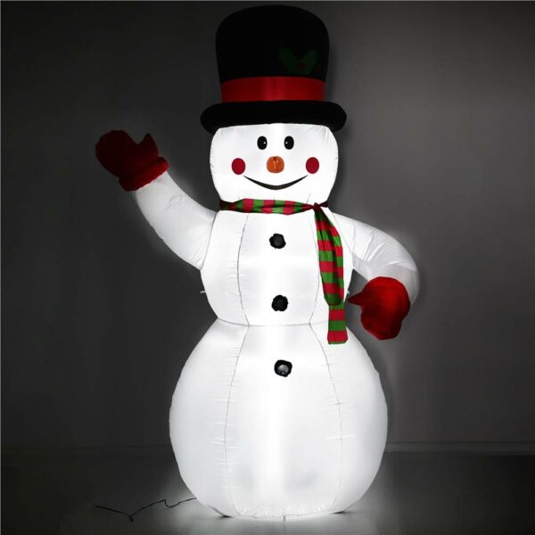 Figurina Craciun Om de Zapada, gonflabila, cu iluminare LED, umflare automata, 180cm - Image 6