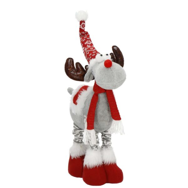 Karácsonyi figura, Rénszarvas, teleszkópos lábak, LED világítás, állítható magasság 64-85cm - Image 7
