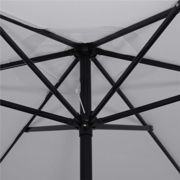 Kerti terasz esernyő, fogantyús és dönthető, átmérője 260 cm, szürke - Image 7