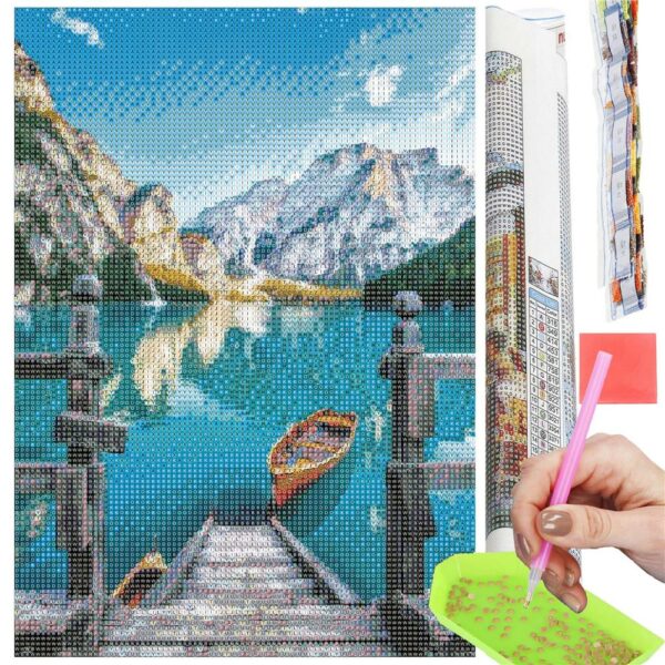 5D keresztszemes hímzőkészlet, 30x40cm, Glacier Lake modell - Image 20