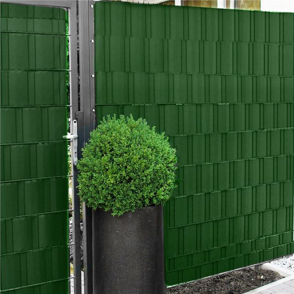 Kerítésbe fűzhető belátásgátló szalag, PVC, 35 x 0,19 m, zöld - Image 3