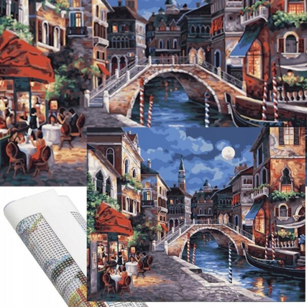 5D keresztszemes hímzőkészlet, 30x40cm, Velence Bridge modell - Image 17