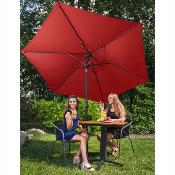 Umbrela terasa gradina, cu inclinare si husa, 300cm, Rosu - Image 7