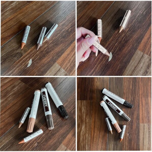 Set 12 markere si creioane de ceara pentru reparatii mobila, multicolor - Image 8
