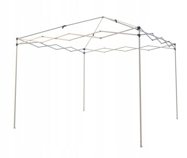 Cort pavilion de gradina pliabil automat pop-up, impermeabil, cu 4 pereti laterali, 300x300cm, gri - Image 10