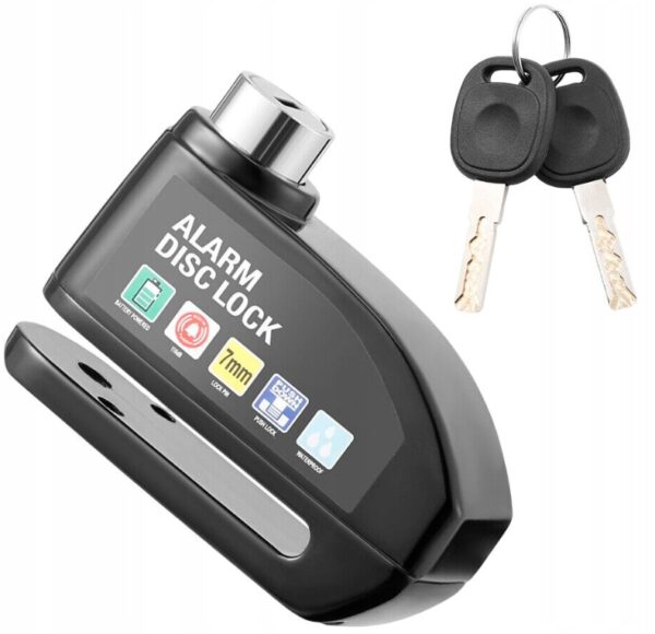 Antifurt cu alarma pentru disc frana bicicleta, impermeabil, sonor puternic 110 db - Image 7
