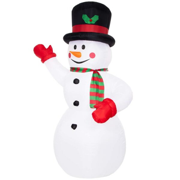 Figurina Craciun Om de Zapada, gonflabila, cu iluminare LED, umflare automata, 180cm - Image 7