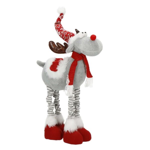 Karácsonyi figura, Rénszarvas, teleszkópos lábak, LED világítás, állítható magasság 64-85cm - Image 8