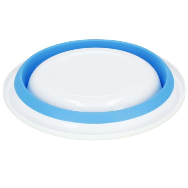Lighean pliabil, rotund, din plastic si silicon, 38x15cm, 9litri, albastru - Image 7