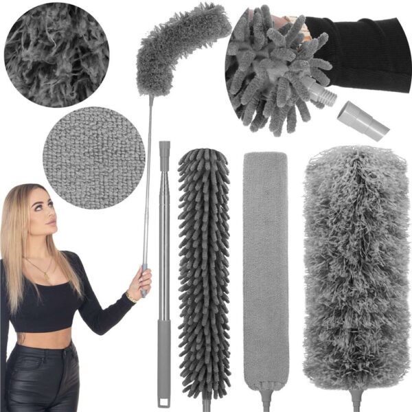 Pamatuf pentru praf cu coada telescopica pentru zone greu accesibile, 4 piese, 75-255 cm - Image 8