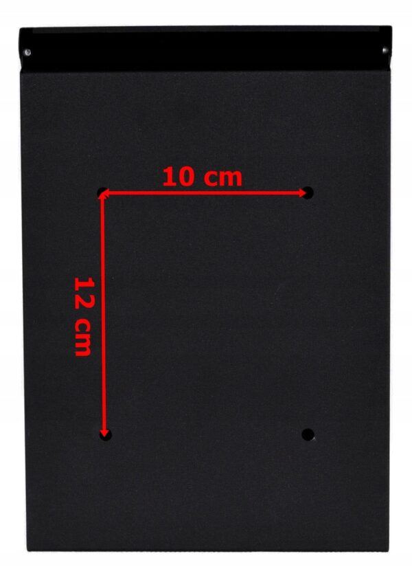 Cutie postala de exterior, pentru gard sau perete, din otel zincat, cu incuietoare, 26x6x19cm, gri inchis - Image 9