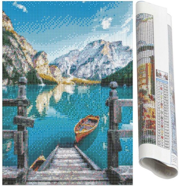5D keresztszemes hímzőkészlet, 30x40cm, Glacier Lake modell - Image 21