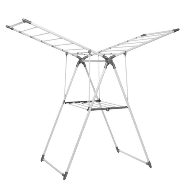 Összecsukható ruhaszárító, 3 platform, közbenső függőpadlóval, 156x57x100cm - Image 8