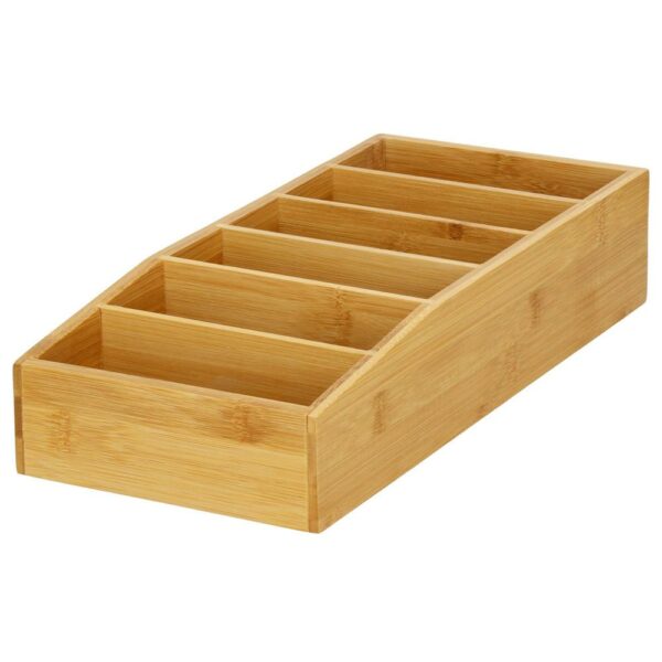 Konyhai rendszerező fűszeres zacskókhoz, bambuszból, 35x15x7cm, natúr - Image 9