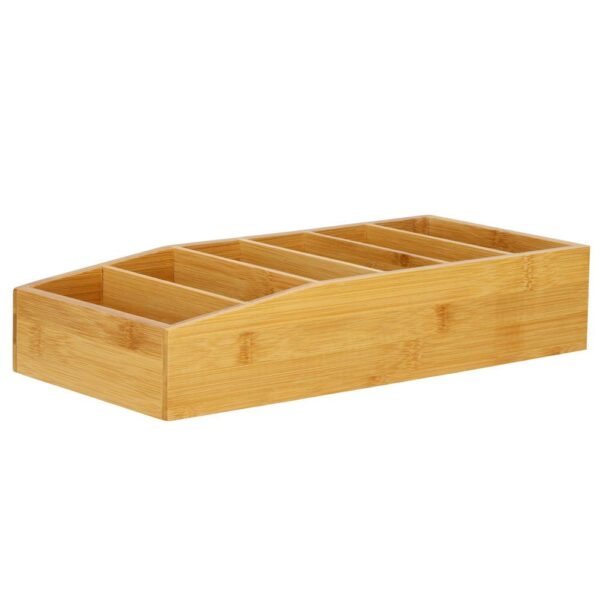 Konyhai rendszerező fűszeres zacskókhoz, bambuszból, 35x15x7cm, natúr - Image 10