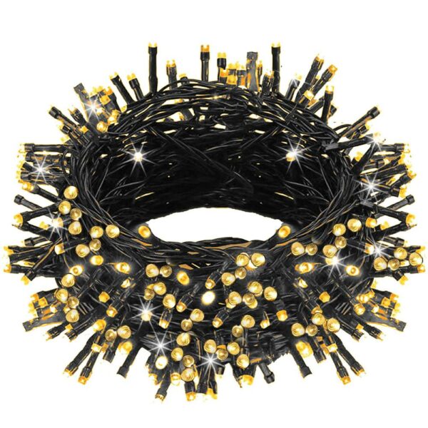Fényszerelés a karácsonyfához, 17,5 méter, 300 LED, 8 funkciós, meleg fehér - Image 9