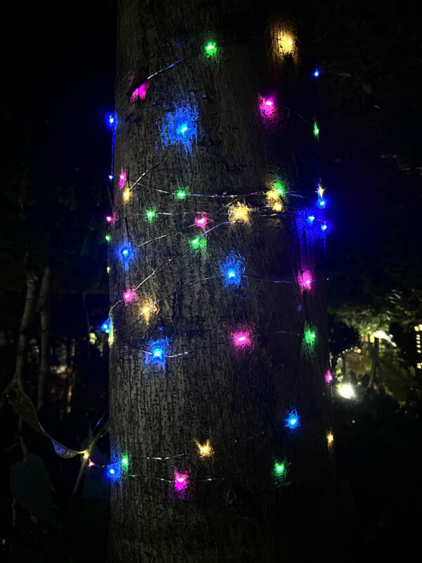 Lineáris fényfüzér, 100 LED, 990cm, napelemes töltet, többszínű - Image 2
