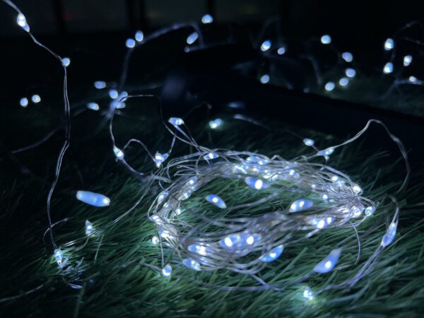 Lineáris fényfüzér, 100 LED, 990 cm, napelemes töltés, hideg fehér - Image 14