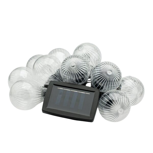 Fényfüzér, LED, Stripes modell, 10 izzó, 380cm, napelemes töltés, meleg fehér fény - Image 7