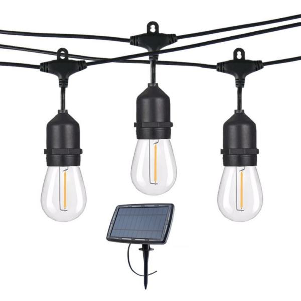 Fényfüzér, LED, Ariane modell, 10 izzó, 600cm, napelemes töltés, meleg fehér fény - Image 10