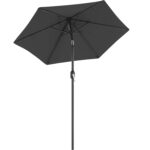 SONGMICS Kerti napernyő, nyitható fogantyúval, billenő rendszerrel, 200cm, szürke