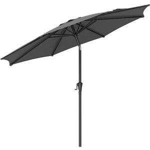 SONGMICS Kerti napernyő, nyitható fogantyúval, billenő rendszerrel, 300cm, szürke