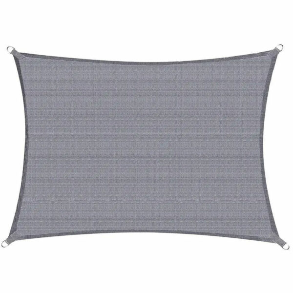 Copertina prelata de soare, dreptunghiulara, impermeabila cu protectie UV, 4x2m, gri deschis