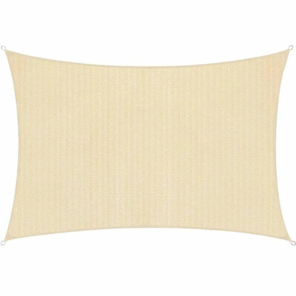 Copertina prelata de soare, dreptunghiulara, impermeabila cu protectie UV, 4x3m, crem