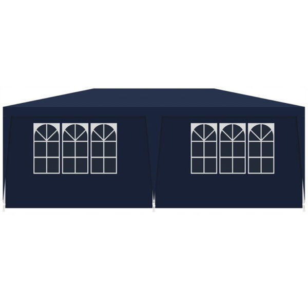 Cort pavilion 6x3m pentru gradina sau evenimente, cu 6 pereti laterali, albastru - Image 3