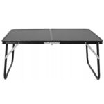 Fém összecsukható asztal kertbe, strandra vagy piknikre, MDF lappal, 60x42x27cm