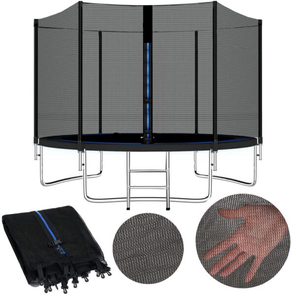 Trambulina Black, cu scara si plasa de protectie exterioara, 180 cm, 120kg - Image 2