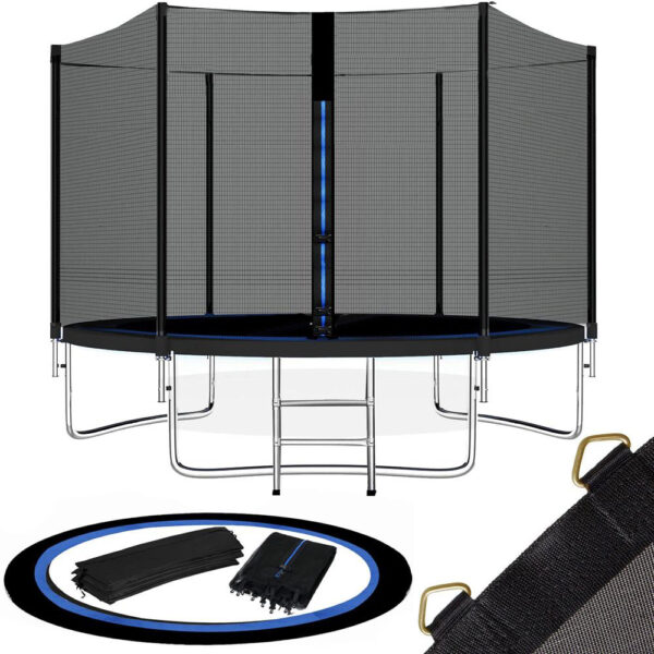 Trambulina Black, cu scara si plasa de protectie exterioara, 180 cm, 120kg - Image 3