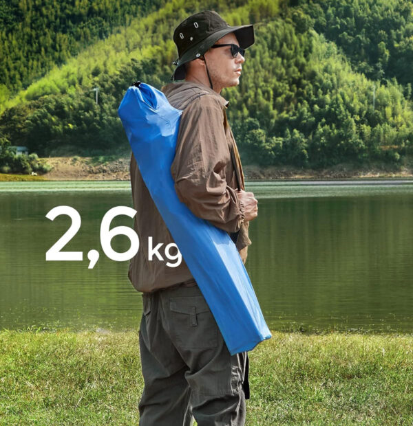 SONGMICS Set 2 scaune pliabile de camping sau pescuit, suport pahar, maxim 150kg, albastru - Image 6